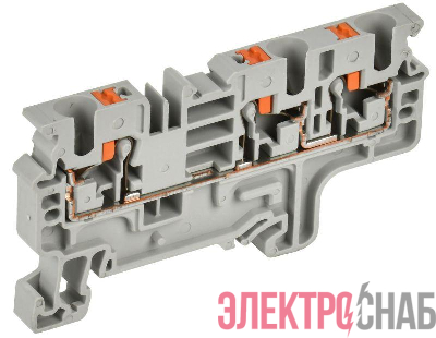 Колодка клеммная CP-MC 3 вывода 4кв.мм сер. IEK YCT22-00-3-K03-004