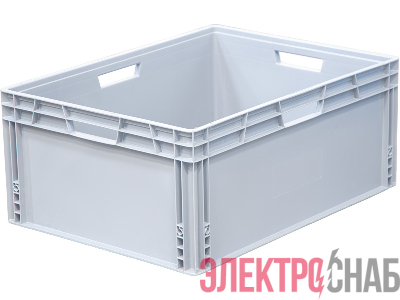 Ящик п/п 800х600х340 сплошной, усиленное дно, цв. серый SPK 8633 SPK 8633