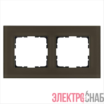 Рамка 2-м G-Glass стекло каперсовый Jasmart G1002GT