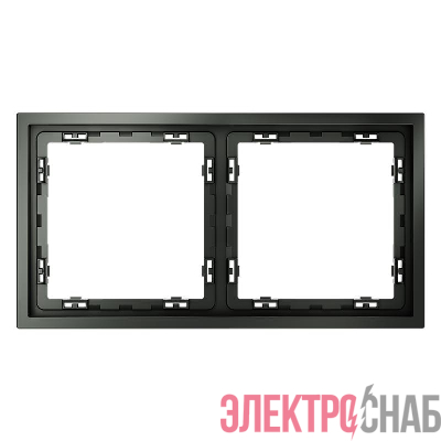 Рамка 2-м S70 пластик. титан Voltum VLS100206