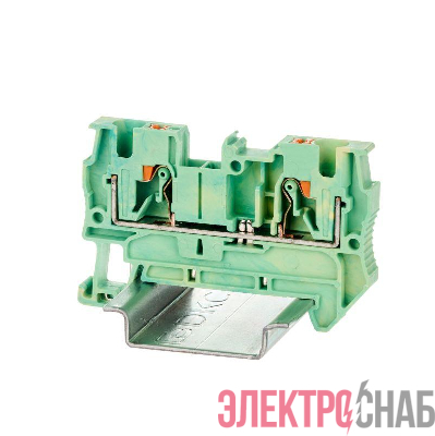 Клемма заземления зажим push-in 2 точки подключения 4кв.мм DKC VPR-4-PE-YG