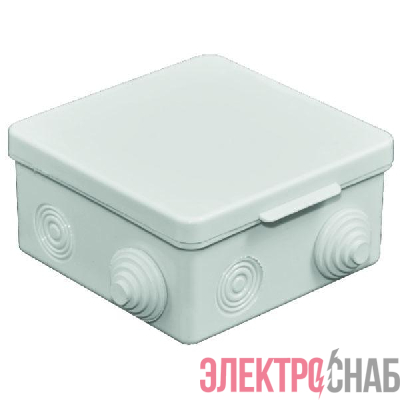 Коробка распаячная ОП 100х100х50мм с гермовводами сер. Урал Пак КО-53017100-060