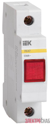 Лампа сигнальная ЛС-47 красн. IEK MLS10-230-K04