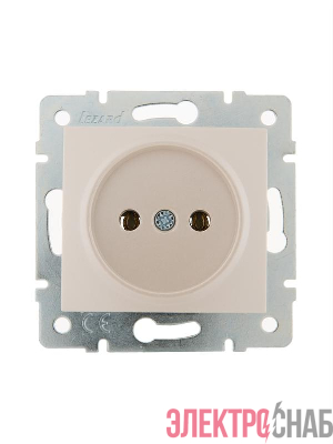 Розетка 1-м СП Karina 16А IP20 без заземл. термопласт механизм жемчуж./бел. перламутр. LEZARD 707-3088-121B