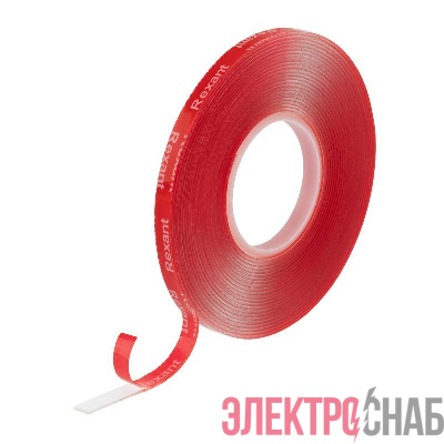Лента клейкая двухсторонняя прозрачная на VHB акриловой основе 6ммх5м Rexant 09-6055