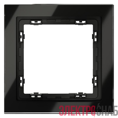 Рамка 1-м S70 стеклян. черн. Voltum VLS110108