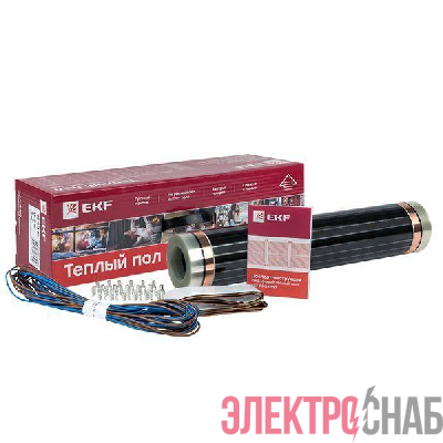 Комплект &quot;Теплый пол&quot; (пленка) 220Вт 1кв.м шир. 0.5м инфракрасный EKF Ik-220-220/0.5-1