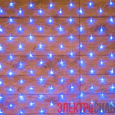 Гирлянда "Сеть" 1.8х1.5м 180LED син. провод прозр. Neon-Night 215-133