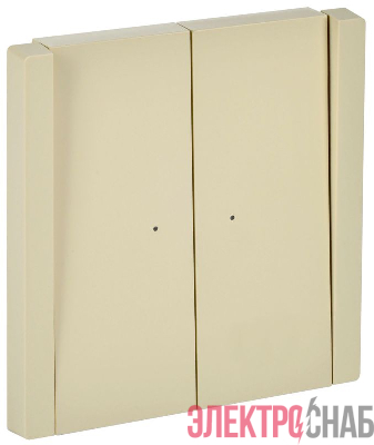 Выключатель проходной 2-кл. СП FORTE&PIANO 10А FP408 с индикацией ваниль IEK FP-V22-1-10-1-K10