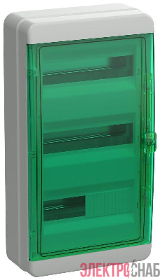 Корпус КМПн-36 TEKFOR IP65 зел. прозр. дверь пластик. IEK TF5-KP72-N-36-65-K03-K06
