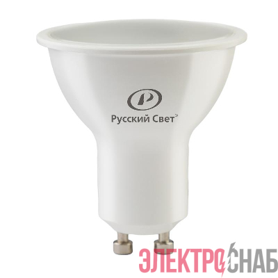 Лампа светодиодная RS LED GU10 7W 220-240V 7Вт рефлектор матовая 4000К нейтр. бел. GU10 560лм 220-240В Ra90 Русский Свет 15011345076