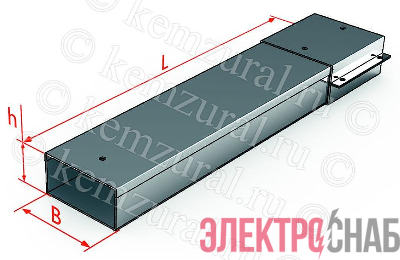 Короб прямой СП 100х100 L2000 1.2мм УТ1.5 КЭМЗ 381 101024 54