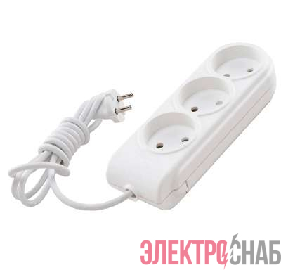 Удлинитель 3х3м без заземл. 10А IP20 защ. шторки Makel N3010041