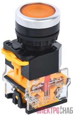 Кнопка D8-11 d22мм 1НО+1НЗ желт. IEK BBT30-11-3-22-K05