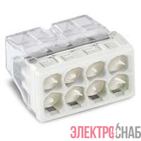 Клемма 8-и проводная 8х(0.5-2.5мм) для распред. коробки (с контактн. пастой &amp;quot;Alu-Plus&amp;quot;) WAGO 2273-248