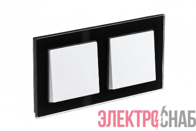 Рамка 2-м AtlasDesign Nature стекло черн. SE ATN321002