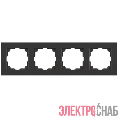 Рамка 4-м СП Accent 6-504-07 графит Intro Б0063718