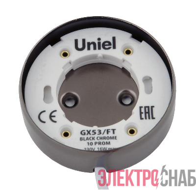 Светильник точечный GX53/FT Black Chrome накладной черн. хром. Uniel UL-00003735