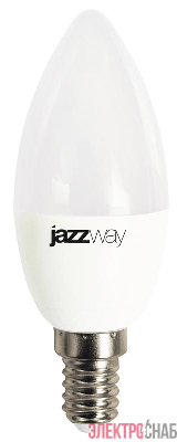 Лампа светодиодная PLED-LX 8Вт C37 свеча 3000К тепл. бел. E14 Pro JazzWay 5028470