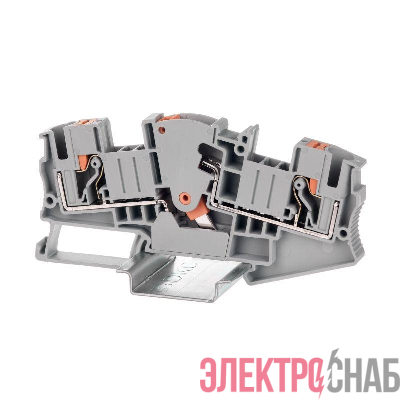 Клемма для измерительных трансформаторов зажим push-in 2 точки подключения 6кв.мм сер. DKC VPR-6-RTK-S