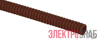 Труба гофрированная легкая ПВХ d20мм с протяжкой дуб (уп.25м) Эра Б0043215