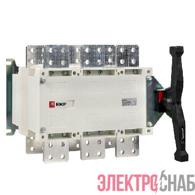Рубильник-переключатель 4п 1250А с рукояткой управления для прямой установки PowerSwitch PROxima EKF pscs-1250-4