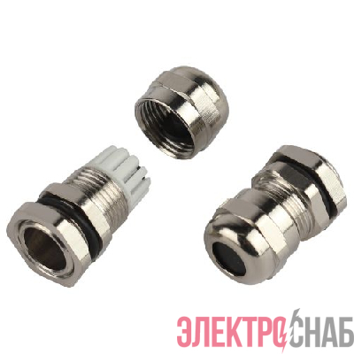 Ввод кабельный (сальник) PGM 7 d3-6.5мм (d отверст. 12.5мм) IP68 латунный (уп.5шт) Эра Б0065205