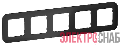 Рамка 5-м СП FLITE РУ-5-А-ФлЧ черн. IEK FI-M52-31-20-K02