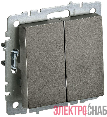 Выключатель 2-кл. СП BRITE ВС10-2-0-БрТБ 10А механизм бронза IEK BR-V20-0-10-K45