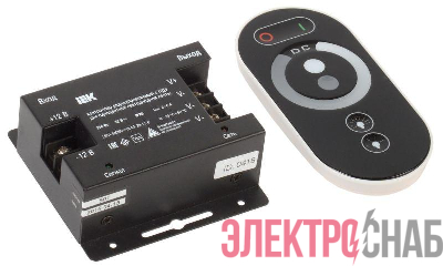 Контроллер с ПДУ радио MONO PRO 5050 3 канала 12В 6А 216Вт черн. IEK LSC1-MONO-216-RF-20-12-B
