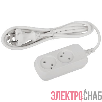 Удлинитель 2х1.5м без заземл. ПВС 2х0.75 UDL-10-215 Greenline Эра Б0065055