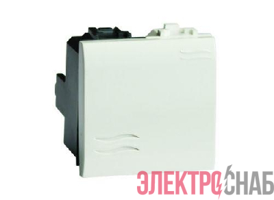 Выключатель 1-кл. 2мод. Brava 16А IP20 сл. кость DKC 75002S