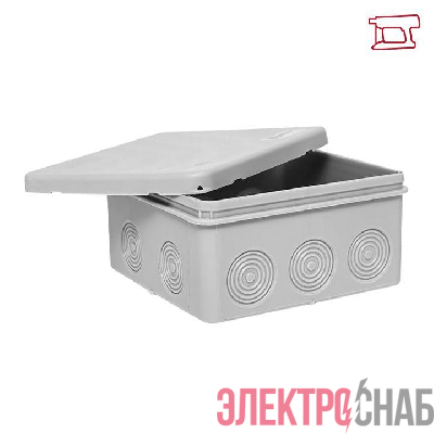 Коробка распределительная КМР-030-035 100х100х50 IP54 с крышкой для прямого монтажа без мембранных вводов сер. EKF plc-kmr-030-034
