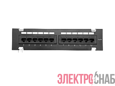 Патч-панель настенная кат.5E UTP 12 портов RJ-45 TOKOV ELECTRIC TKE-WMPP-5E-1U-12P-UTP