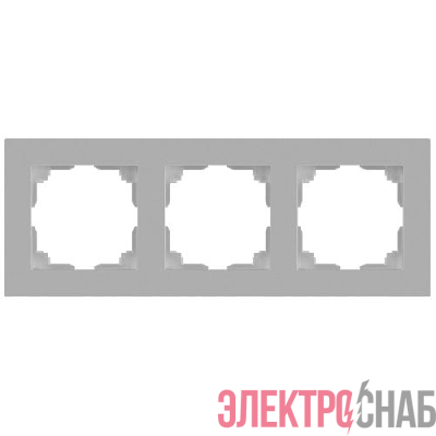 Рамка 3-м СП Accent 6-503-03 алюм. Intro Б0063782