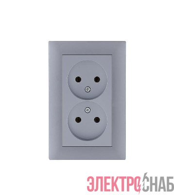 Розетка 2-я Karea RIZZ STAR без заземл. сер. Makel 88065017