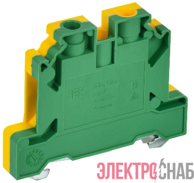 Колодка клеммная CTS-PEN земля 6кв.мм жел./зел. IEK YCT11-00-K52-006