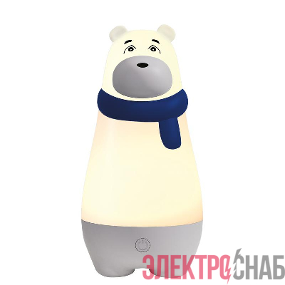 Светильник светодиодный настольный JS7-BEAR-bu МИШКА ночник аккумуляторный диммер IP20 син. JazzWay 5061248