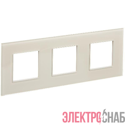 Рамка 3-м SKANDY SK-F23B стекло беж. IEK SK-M32-G-K10