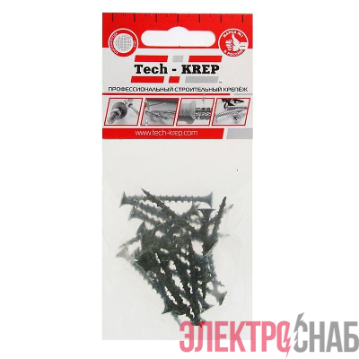 Саморез гипсокартон-дерево 3.8х41 (пакет) (уп.25шт) Tech-Krep/Zitar 102372