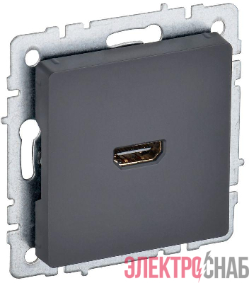 Розетка СП BRITE HDMI РHDMI-0-БрГ механизм графит IEK BR-H10-K53