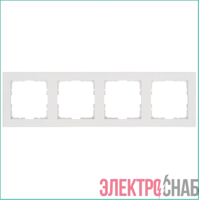 Рамка 4-м G-Classic бел. глянцевый Jasmart G1004W