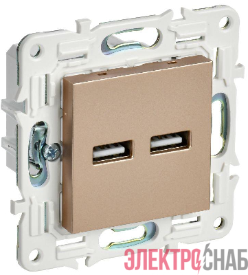 Розетка USB A+A 3.1А SKANDY SK-R15Sa песочн. IEK SK-U21-D31-K98