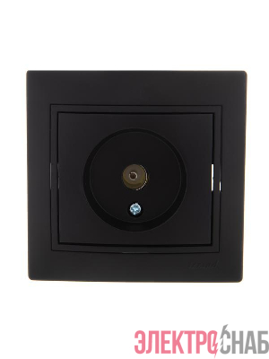 Розетка телевизионная проходная TV СП Mira черн. бархат LEZARD 701-4242-129