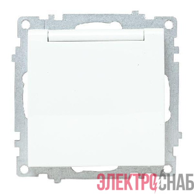 Механизм розетки 1-м Валенсия 16А IP44 с заземл. защ. шторки с крышкой бел. PROxima EKF EWV10-124-90