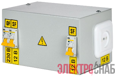 Ящик с понижающим трансформатором ЯТП 0.25 220/12В (3 авт. выкл.) IEK MTT13-012-0250