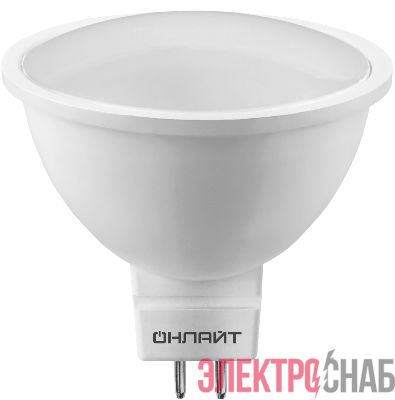 Лампа светодиодная 61 889 OLL-MR16-10-230-3K-GU5.3 10Вт 3000К тепл. бел. GU5.3 1000лм 176-264В ОНЛАЙТ 61889