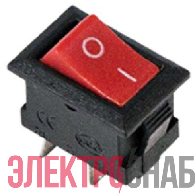Выключатель клавишный 250В 3А (2с) ON-OFF Micro RWB-101 красн. Rexant 36-2011