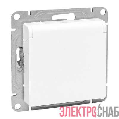Розетка СП Эпика 16А IP44 с заземл. защ. шторки с крышкой механизм бел. EKF UP1-SOW-111-44