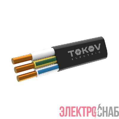 Кабель TOKOV ELECTRIC ВВГ-Пнг(А)-LS 3х2.5 ОК (N PE) 0.66кВ (м) ТХМ00407692